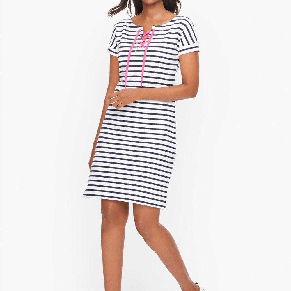 Cotton Terry Stripe Dress small